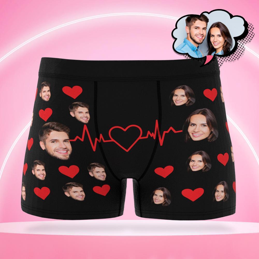 Personalized Two Face Boxer Briefs Men's Heart Underwear - MadeMine ...