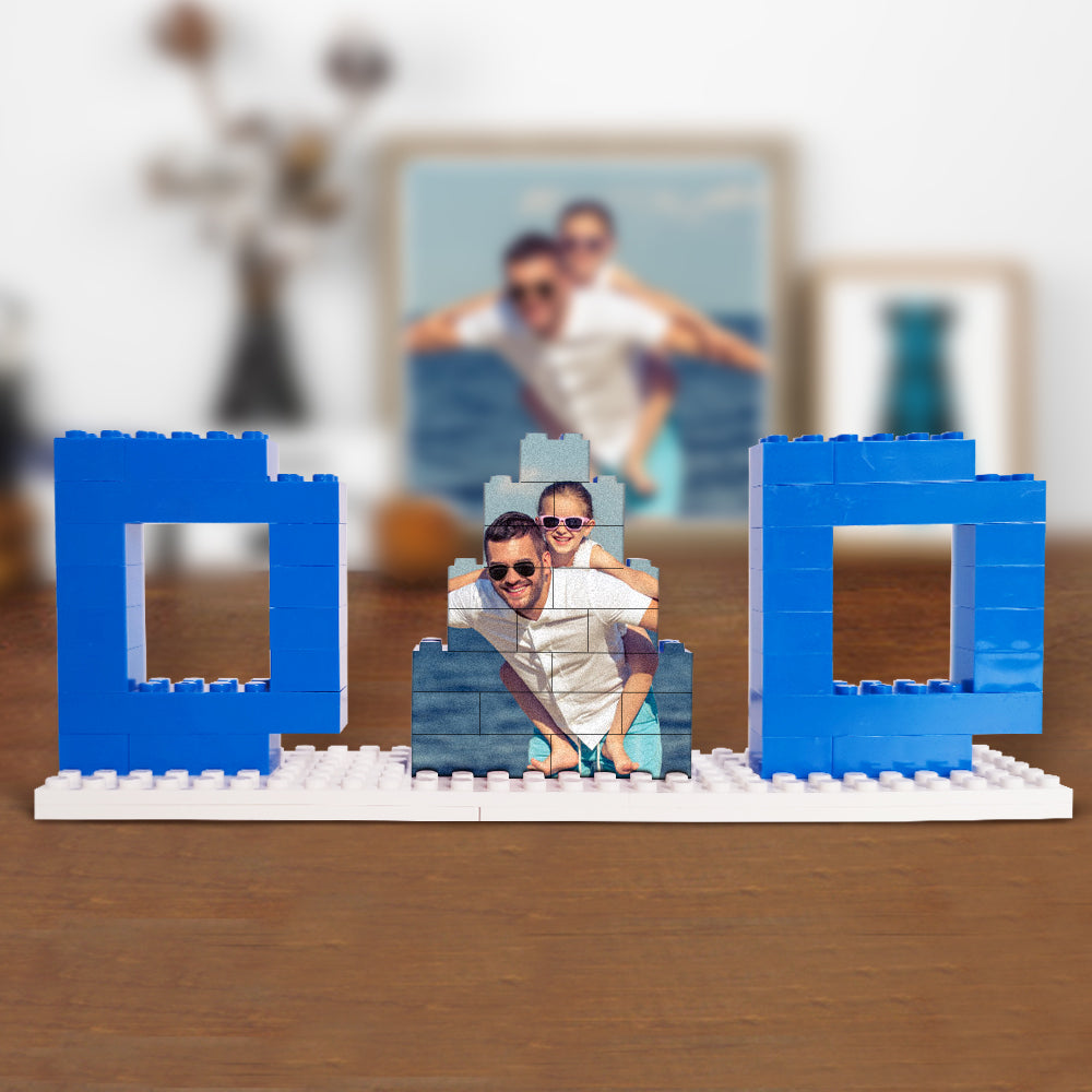 Personalized Dad Photo Building Brick Puzzles Photo Block Father's Day ...