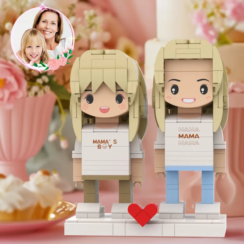 Mother's Day Matching Shirt Style Brick Figures Mama's Boy Customizable ...