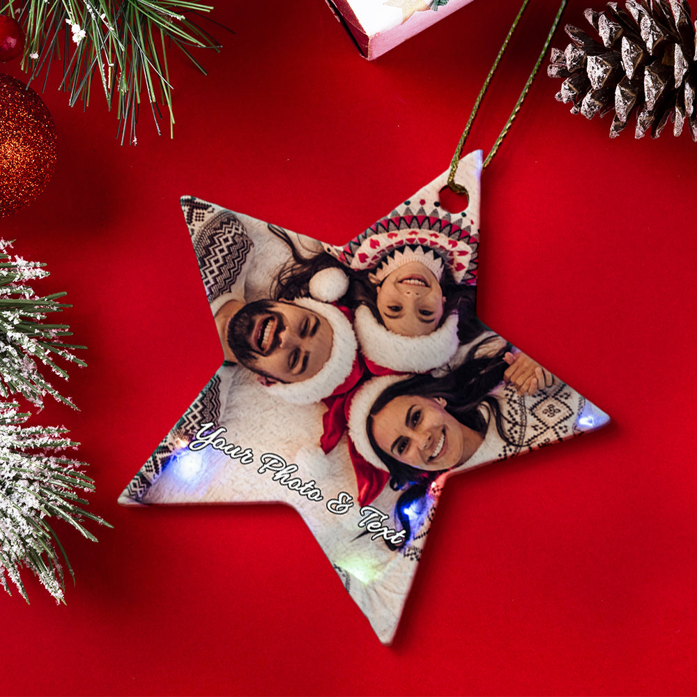 Where Love Lives Forever - Personalized Photo Mica Ornament