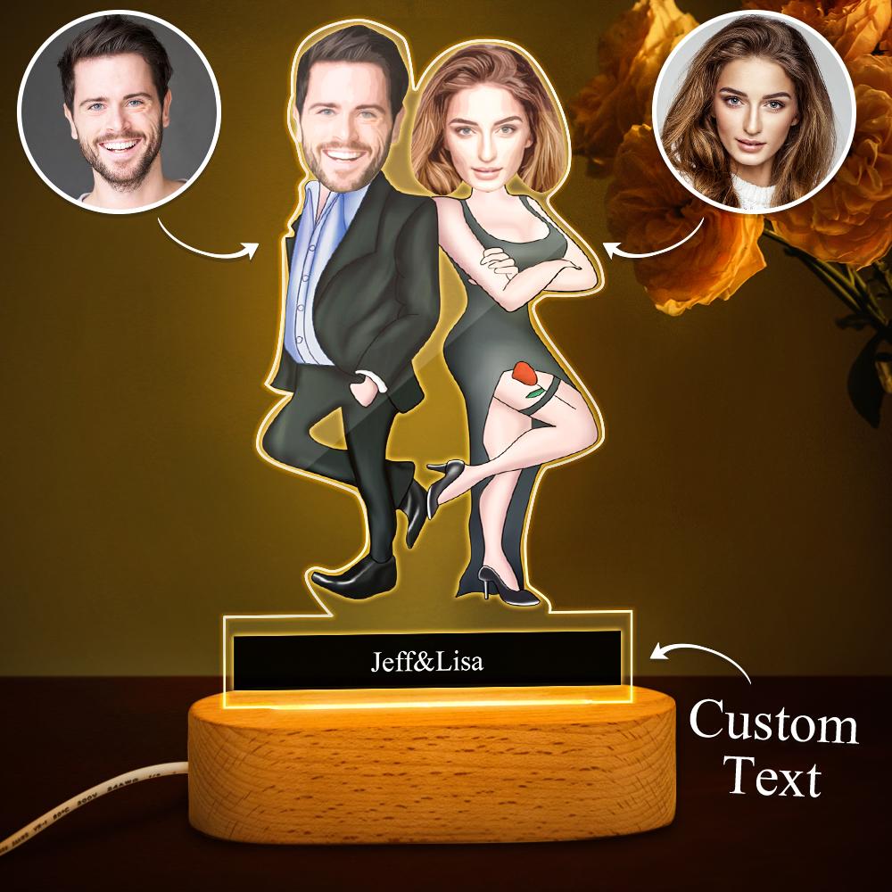 Customizable Biography Lettering Personalized Comic Night Light ...