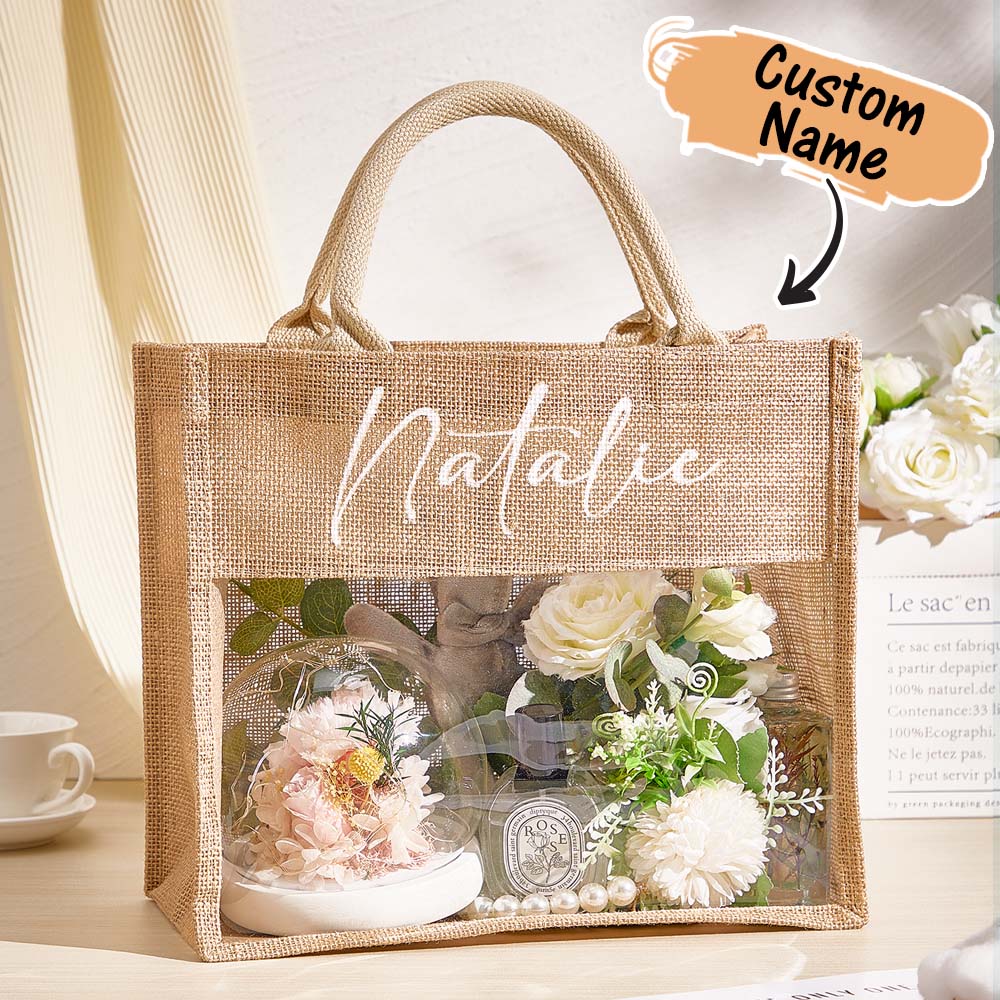 Personalized Bridesmaid Proposal Bags Monogram Tote Bag Wedding Gift ...